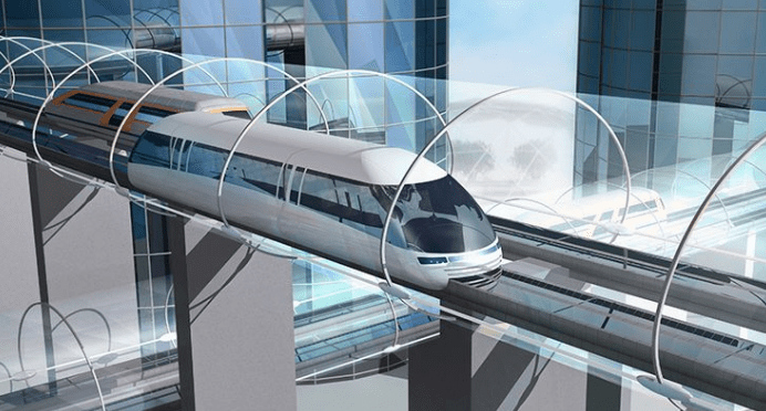 Hyperloop Trains In Bubble